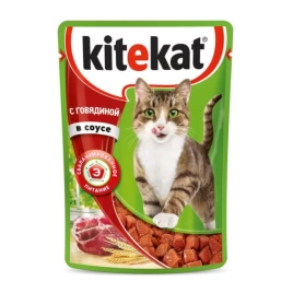 Корм д/котов соус Говядина 85г пауч