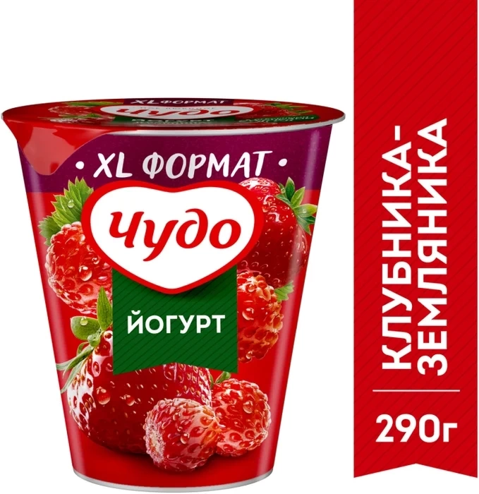 Йогурт Фреш Клубника-земляника 2% 290г ст фото 1