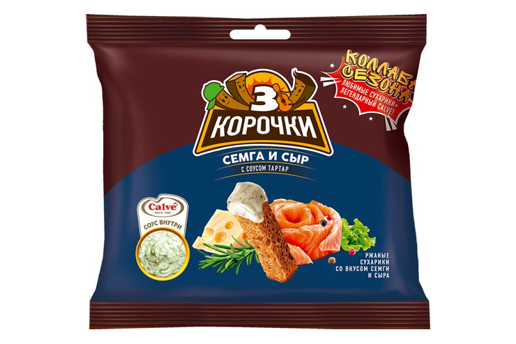 Сухарики ржаные Сыр.семга+соус тартар 60г+25мл фото 2