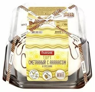 Торт Сметанный ананас/орехи 800г фото 2