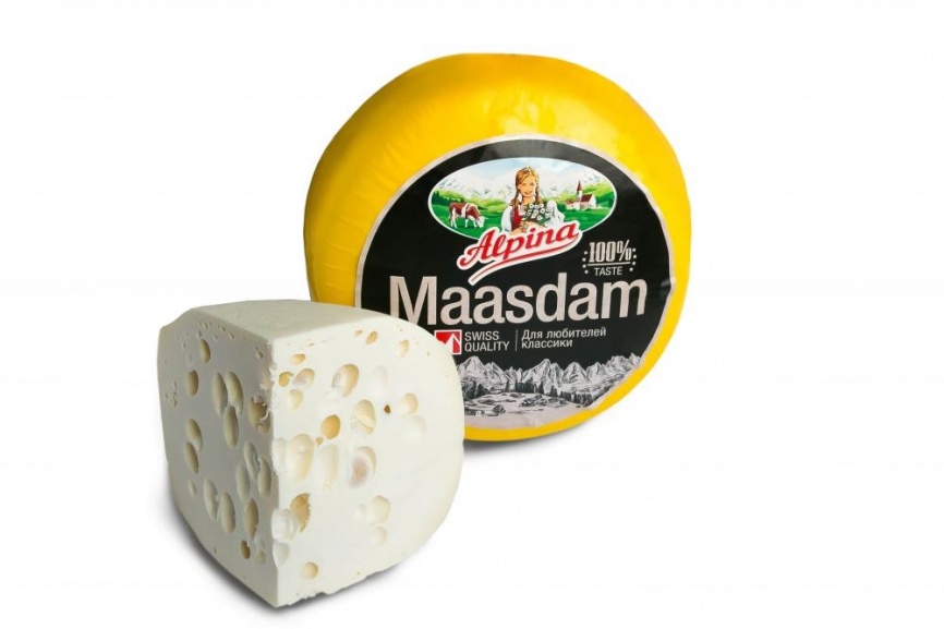 Сыр Маасдам 45%Alpina цена за кг фото 1