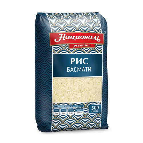 Рис длиннозёрный Басмати Премиум 500г фото 1