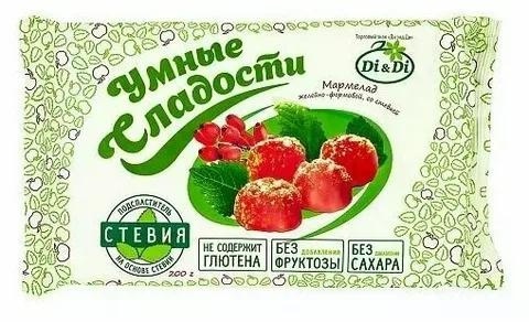 Мармелад диетический со стевией 200г фото 2