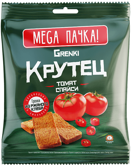 Гренки со вкусом томата спайси 80 гр Крутец фото 1