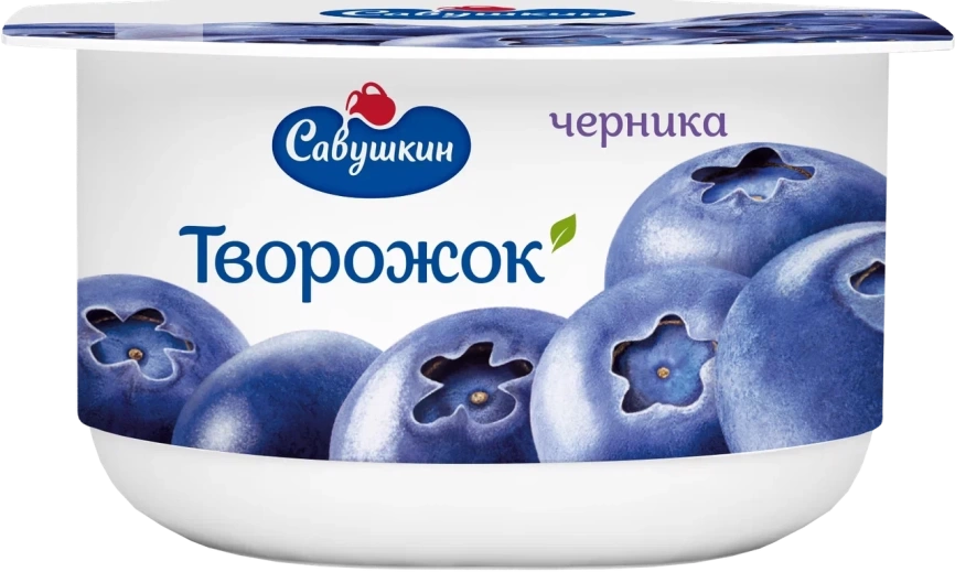 Паста творожная десерт Черника 3.5% 120г фото 1