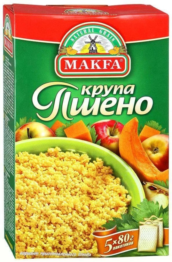 Пшено шлифованное вар/пак ( 5*80г) 400г фото 2