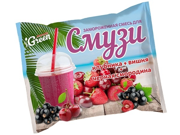 Смесь д/смузи клубн/виш/ч.смор 300г фото 1