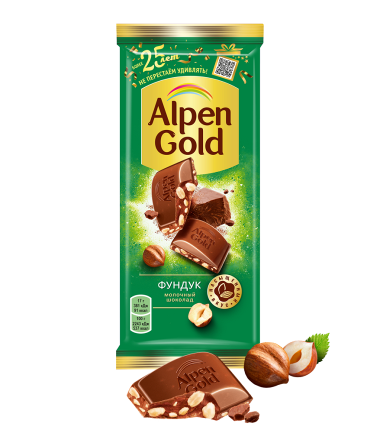 Шоколад Альпен голд мол др фундук 80г фото 1