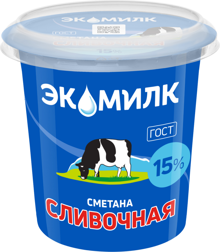 Сметана Сливочная 15% 300г фото 1