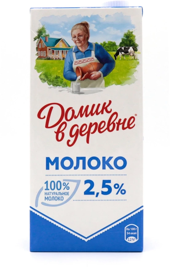 Молоко ультрапастериз 2.5% 950г т/п Домик в деревне фото 1