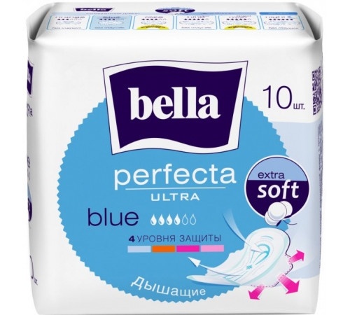 Прокладки Perfecta UltraBlue 10шт фото 1