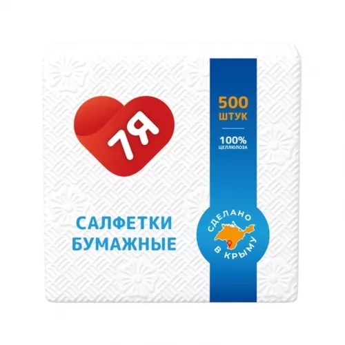 Салфетка Белая 1-сл 500шт 7Я фото 1