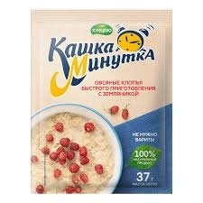 Каша Овсяная земляника Минутка 37г фото 1