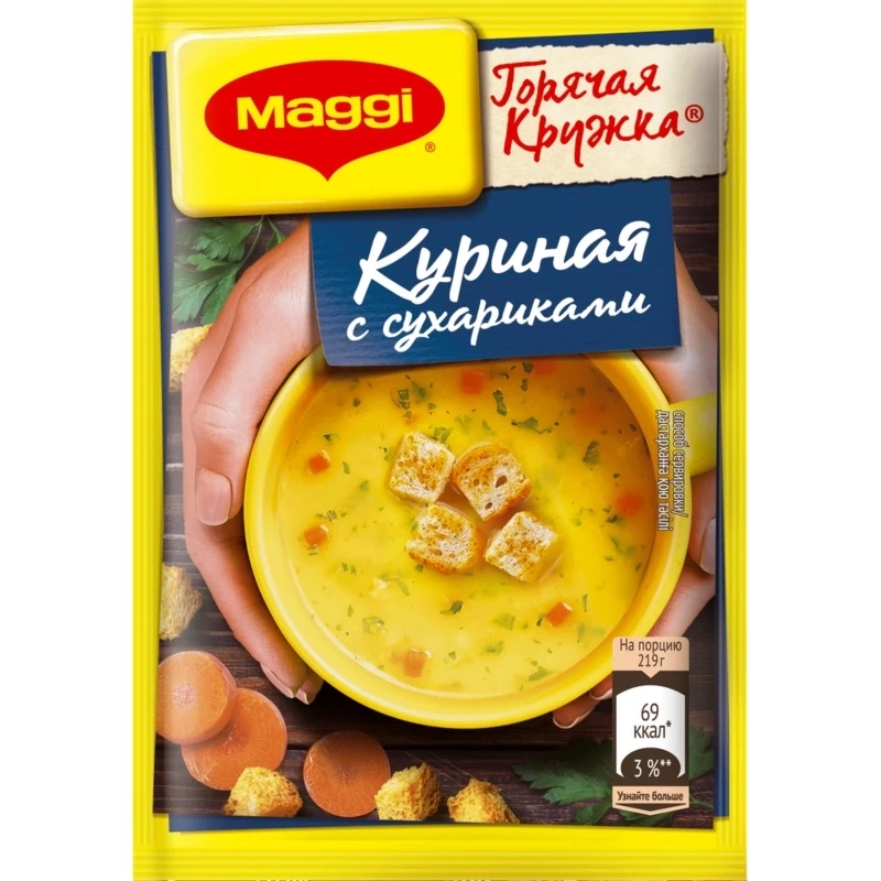 Суп Горячая Кружка Куриный/сухарики 19г фото 1