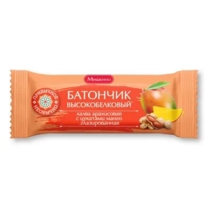 Батончик халва Арахисовая с цукат манго глазир 50г фото 1