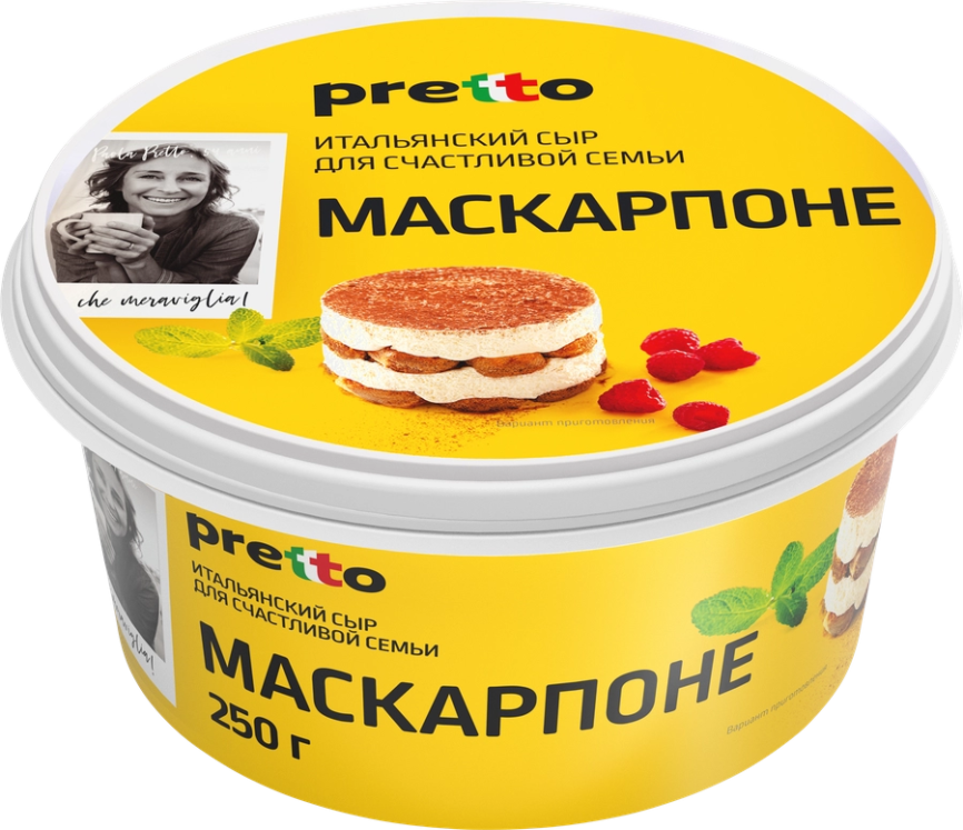 Сыр Маскарпоне 80% 250г стакан фото 2