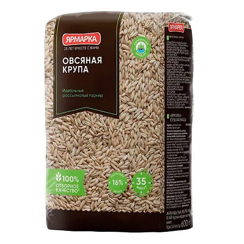 Овсяная крупа 600г фото 1