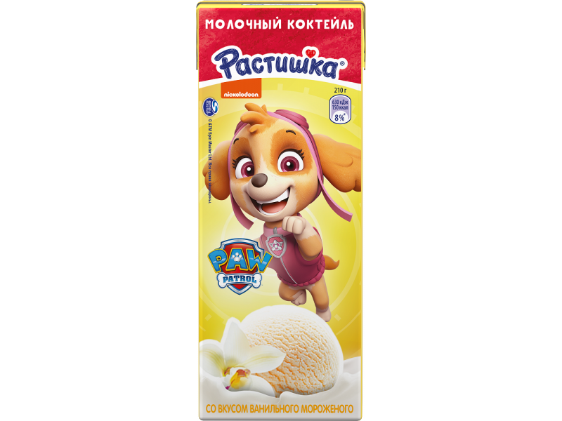 Растишка Коктейль 2%Ваниль Морож 210г фото 1