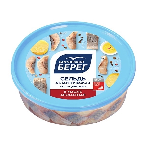 Сельдь филе кус в масле По-Царски 400г фото 1