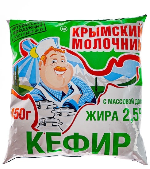 Кефир 2.5%  п/эт 0.45л  Крымский Молочник фото 1
