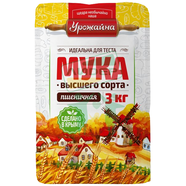 Мука пшеничная в/с 3кг фото 1