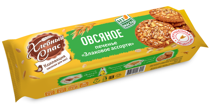 Печенье овсяное злаковое ассорти 250 гр фото 2