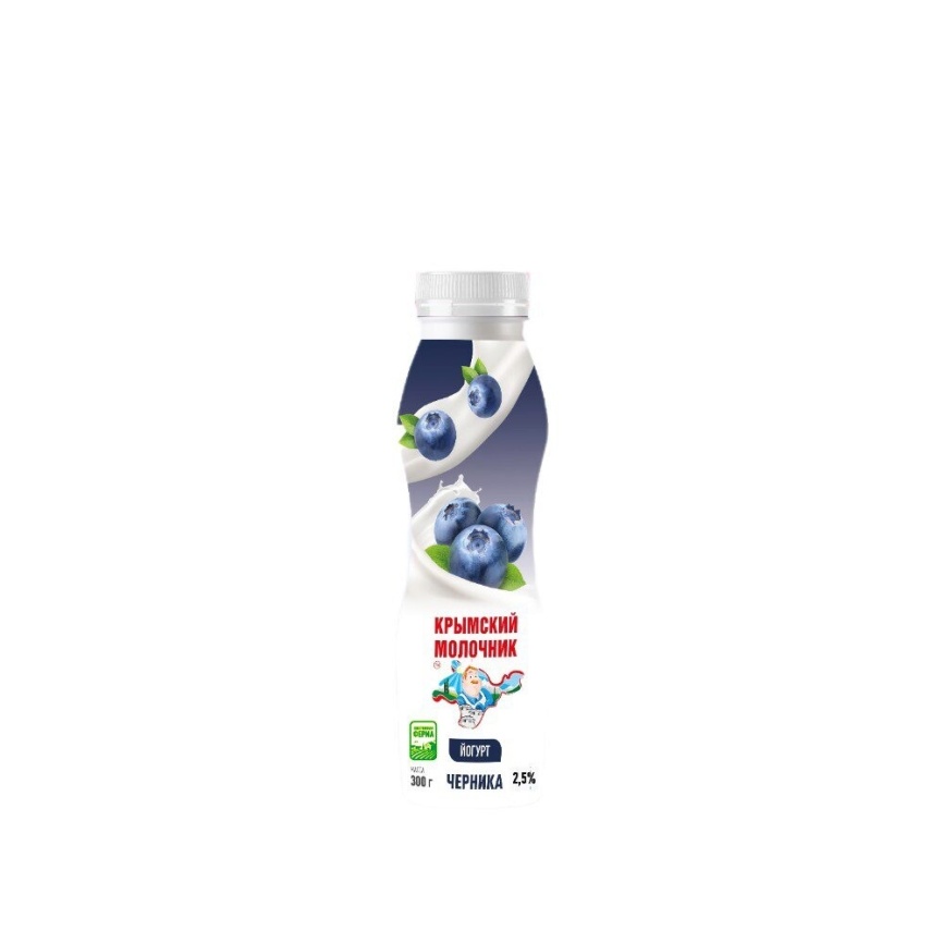 Йогурт Черника 2.5% 300г бутылка фото 1