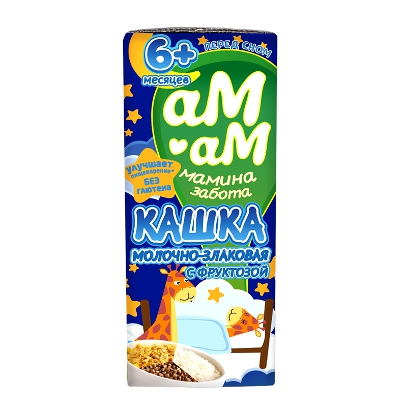 Кашка молочно-злак 3 злака (греч-кук-рис) 2.5% 210г фото 1