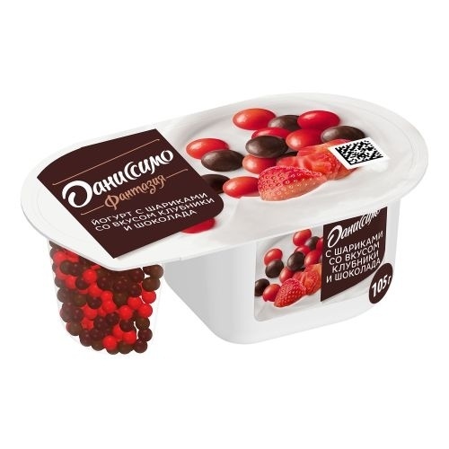 Даниссимо Фантазия хр.шар.Клубника + шок 6.9% 105г фото 2