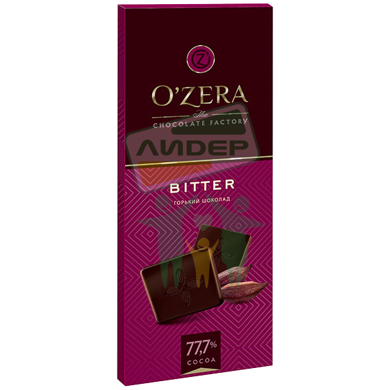 Шоколад OZera горький Bitter 77.7% 90г фото 1
