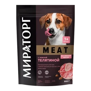 Корм сух д/соб мелк пор Winner Meat телятина 500г фото 1