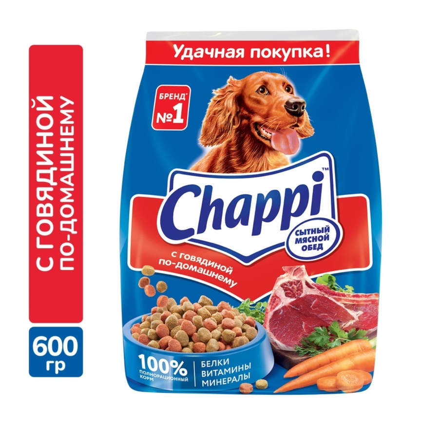 Корм д/собак сухой Говядина по-домашнему 600г фото 1
