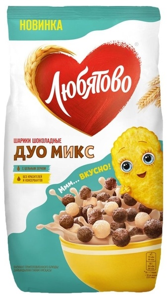 Готовый завтрак Шарики шоколадные Дуо Микс 200г фото 1