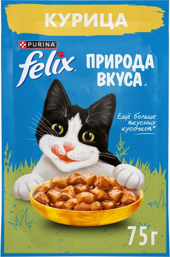 Корм д/котов ПриродаВкуса Курица 75г пауч Felix фото 1