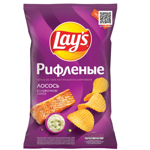 Чипсы рифлен Лосось/сливоч соус 140г фото 2