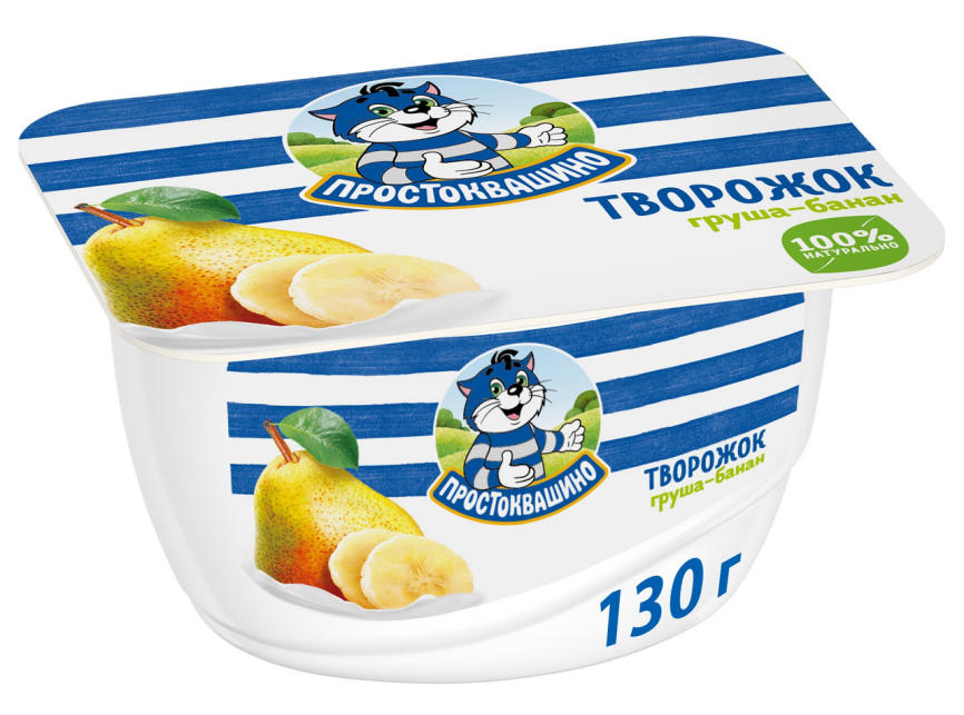 Творожный продукт Груша-банан 3.6% 130г фото 1