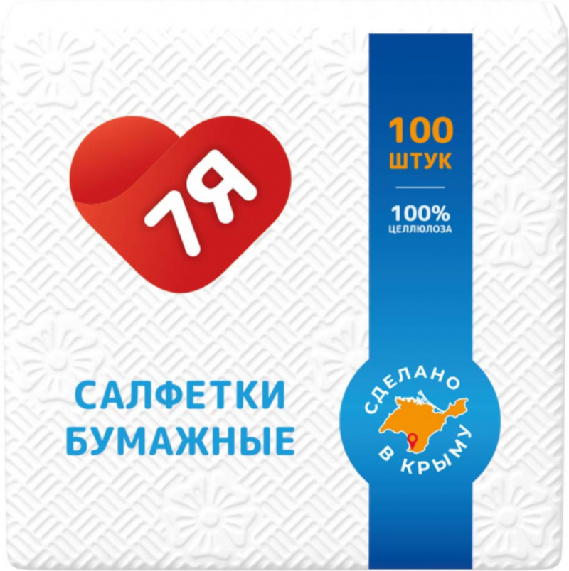 Салфетка Белая 1-сл 100шт фото 1