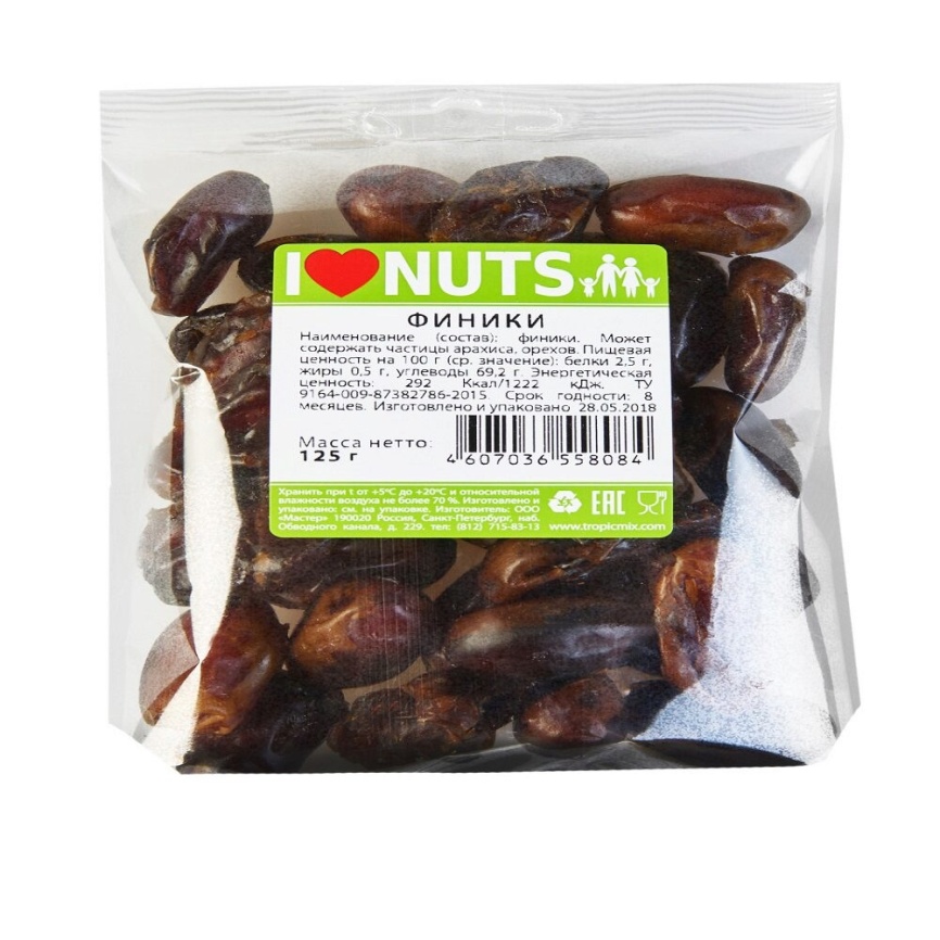 Финики Inuts 125г фото 1