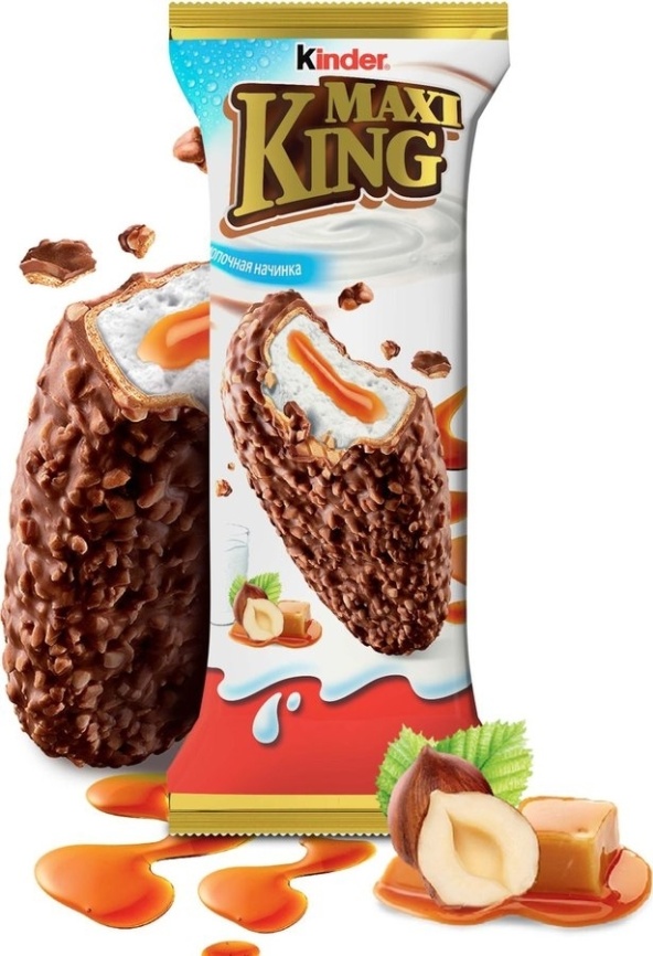 Kinder Maxi King молоко и карамель 35г фото 2