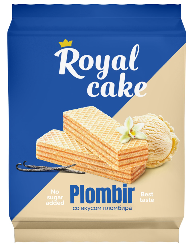 Вафли Royal cake Пломбир на сорбите 120г фото 1