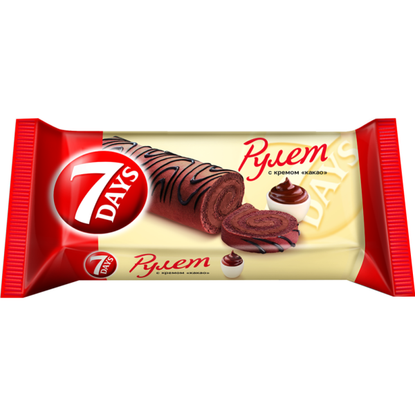 Рулет шоколадный вкус какао 200г 7 Days фото 1