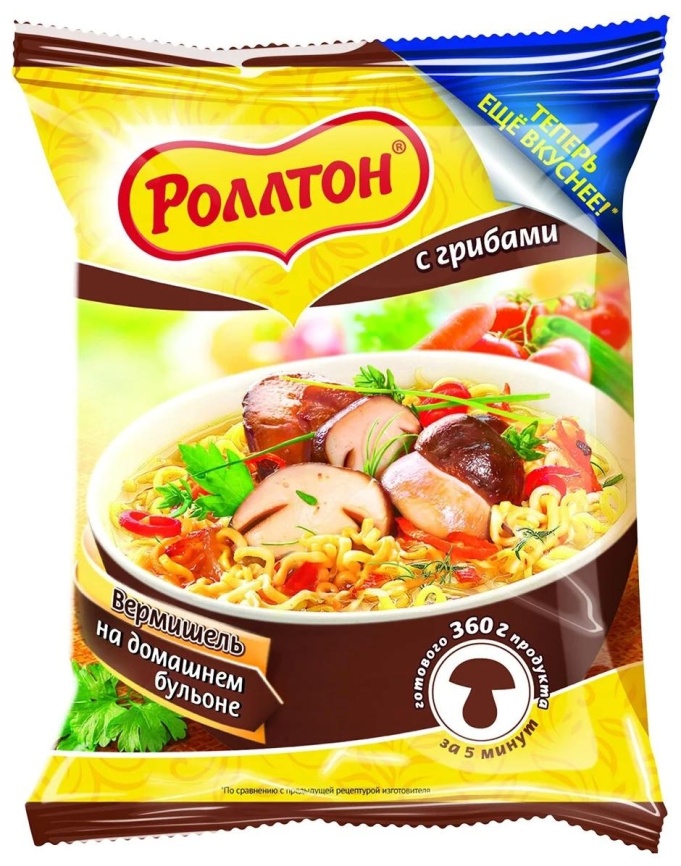 Вермишель с вкусом грибов 60г фото 1