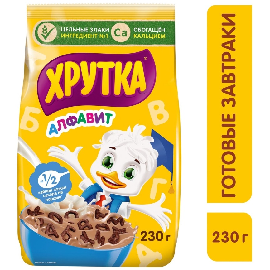Готовый завтрак Хрутка Алфавит АБВ 230г фото 1