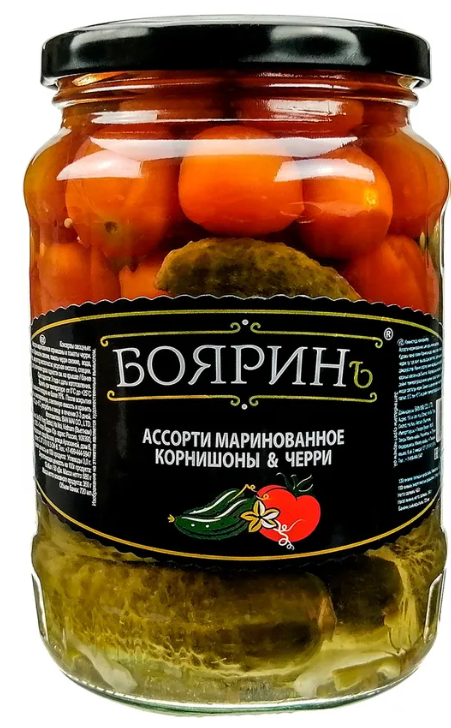 Ассорти маринованные(томаты и огурцы) с/б 720 мл фото 1