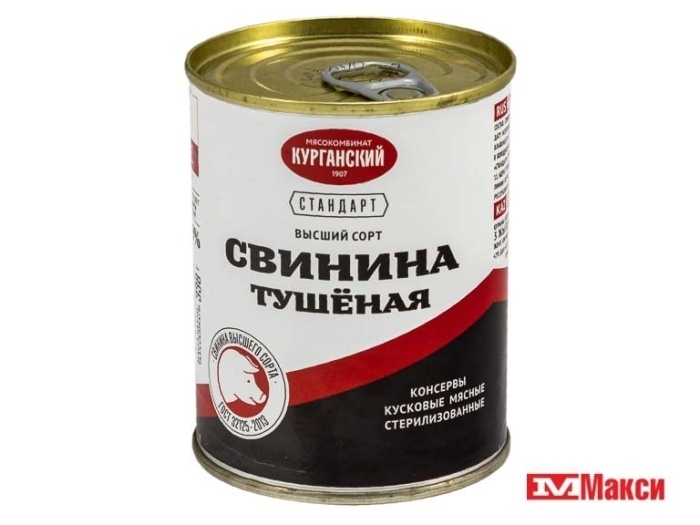 Свинина тушеная в/с Стандарт ключ 338г фото 1