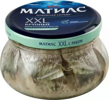 Сельдь филе Матиас XXL в масле с луком 260г с/б фото 2
