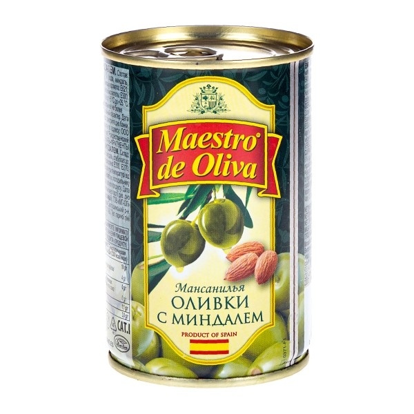 Оливки с миндалем 314мл фото 1