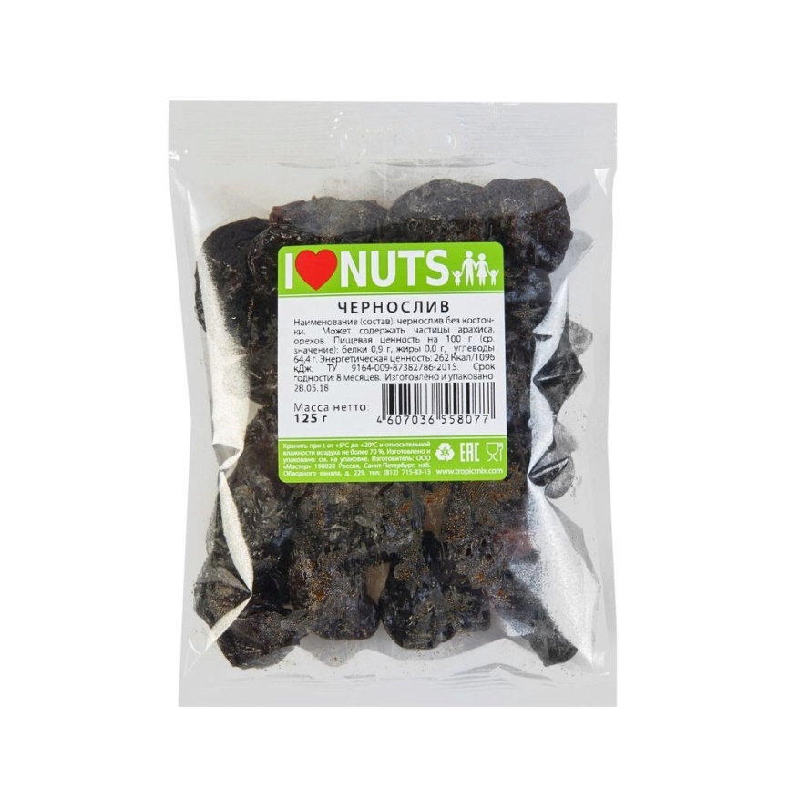 Чернослив Inuts 125г фото 1