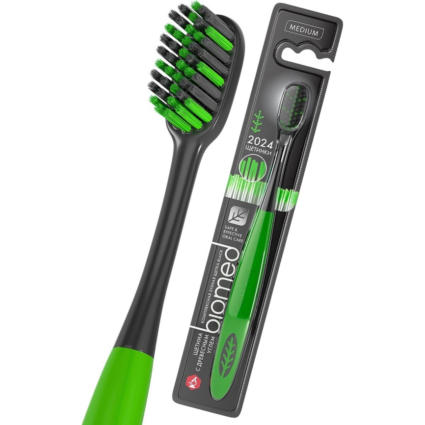 ЗубЩетка Black с древес углем сред фото 1