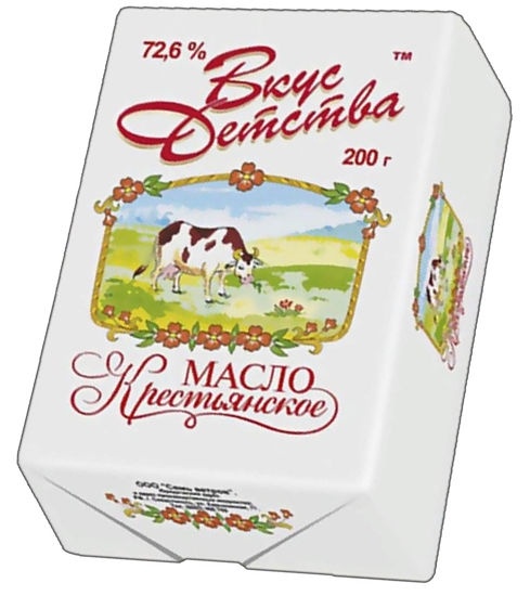 Масло Крестьянское 72.5% 180г Вкус Детства фото 1